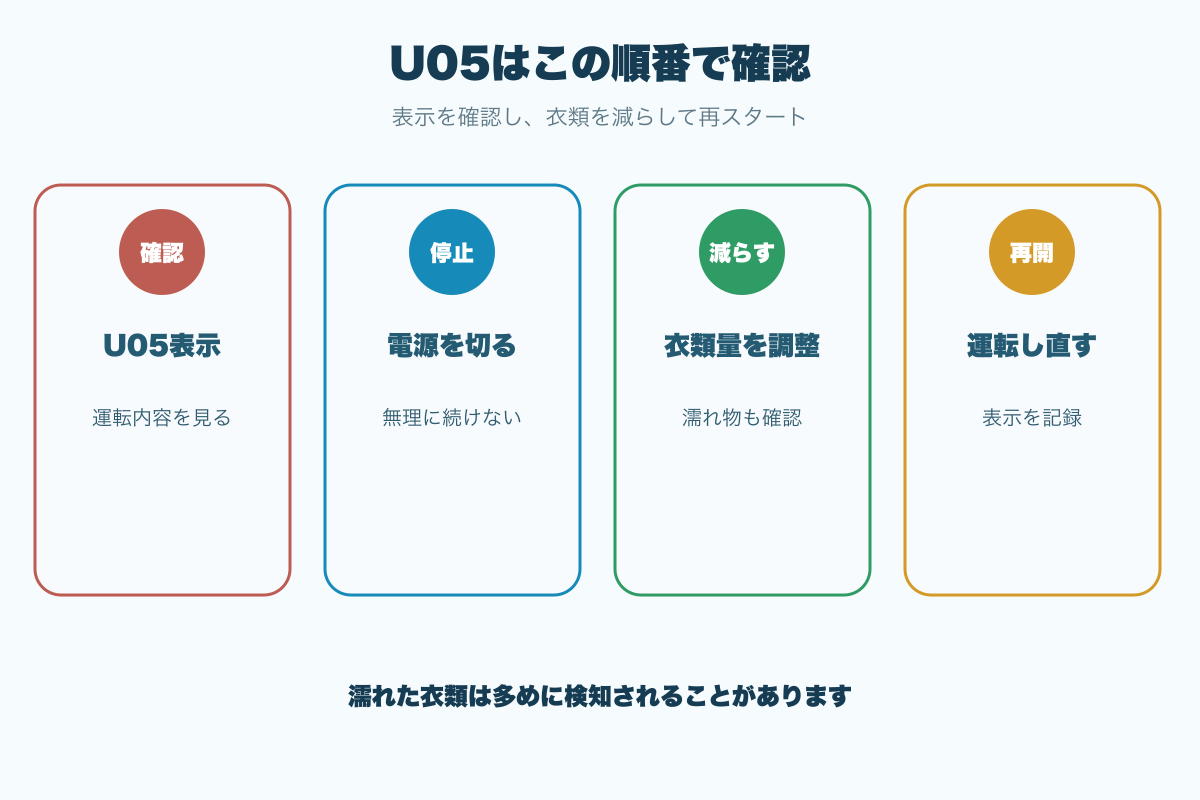U05が出たときの確認順