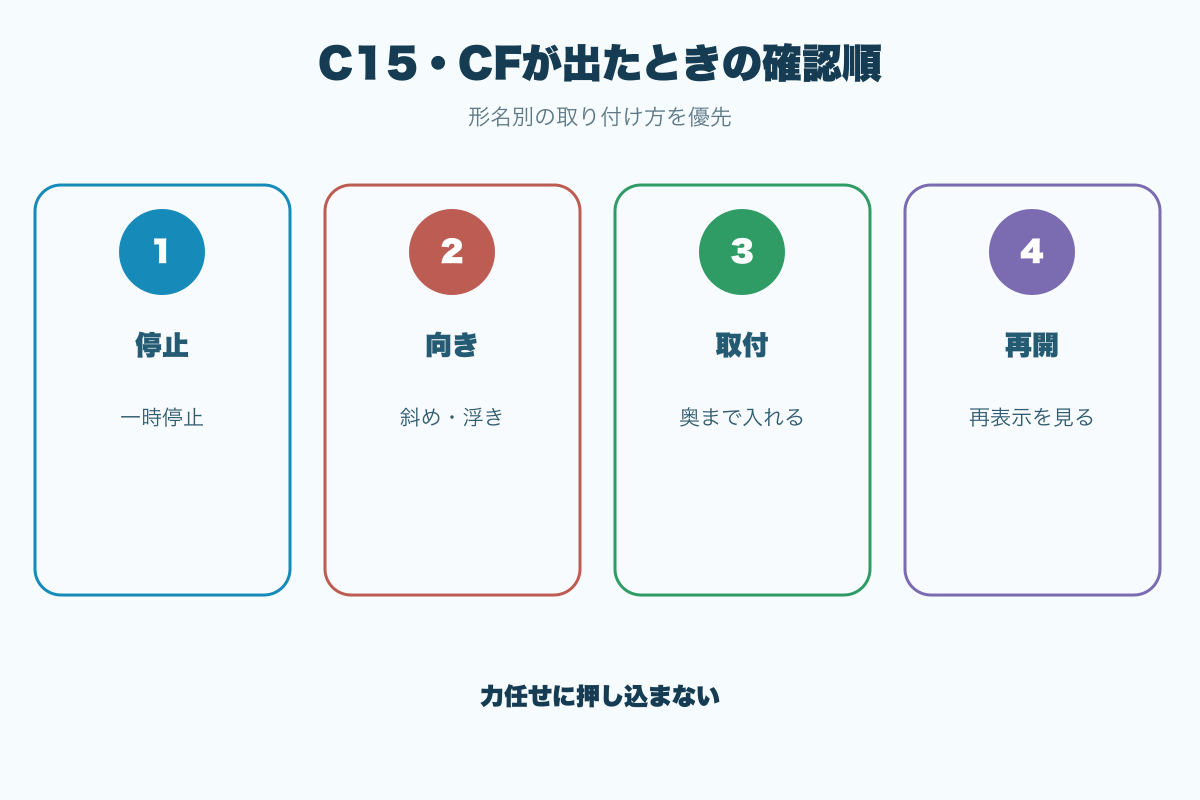日立C15・CFが出たときの乾燥フィルター確認順